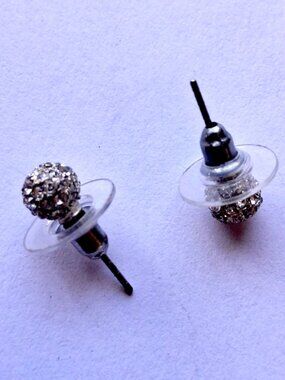 EARRINGS small round glass  ear adornments, ear jewelry, eardrops